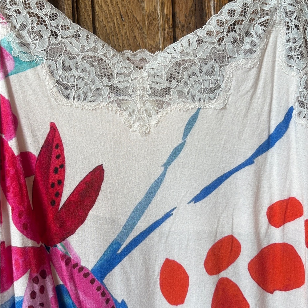 Soma Floral Cool Nights Lace Trim Cami Slip - Picture 5 of 9